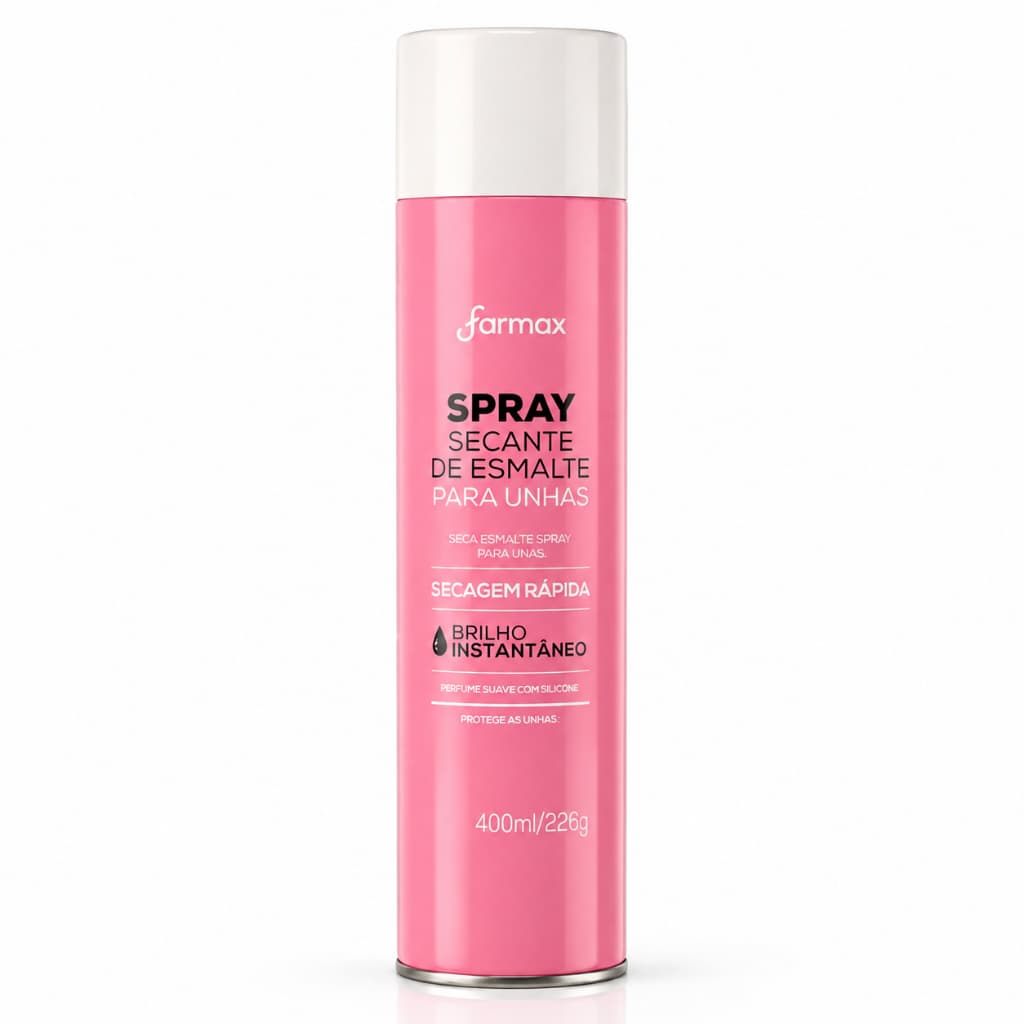 Farmax Spray Secante de Esmalte Silicone Brilho e Proteção 400ml