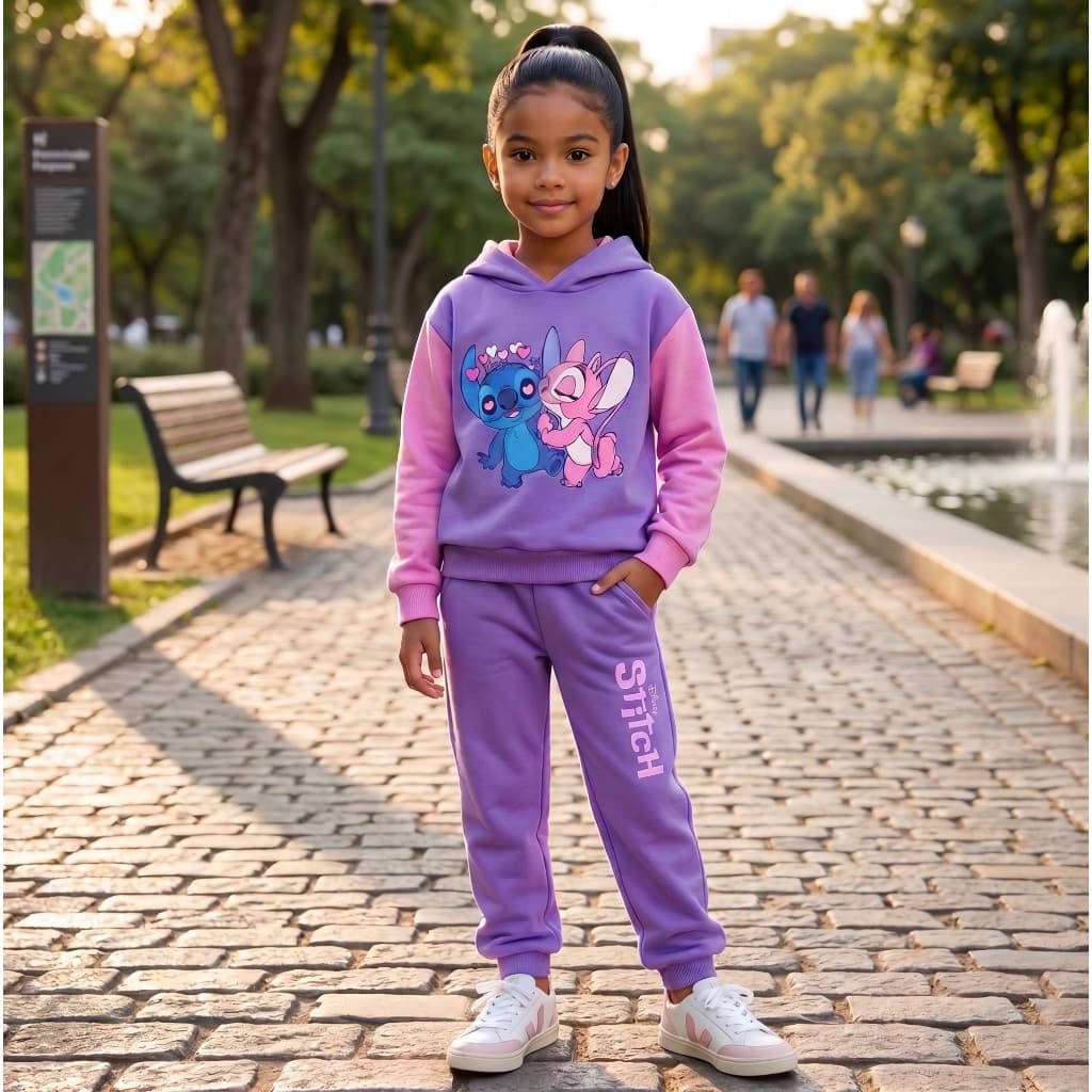 Conjunto Infantil Feminino Menina Moletom Inverno Lançamento Blusa e Calça do 2 ao 14 anos Agasalho