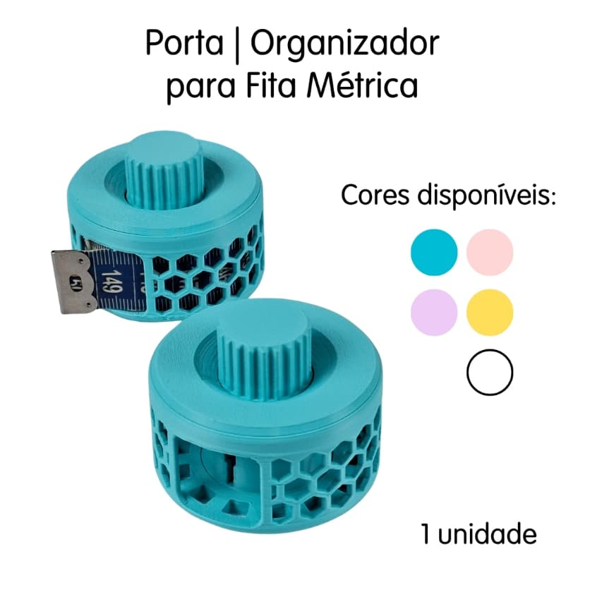 Porta para Fita Métrica de 150cm | Organizador Compacto para Fita de Costura