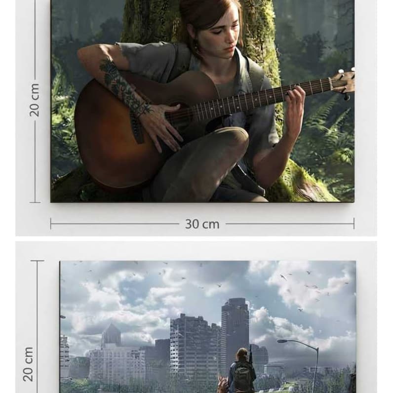 Kit Quadro Gamer HD Premium - The Last of Us 1 2 Joel Ellie