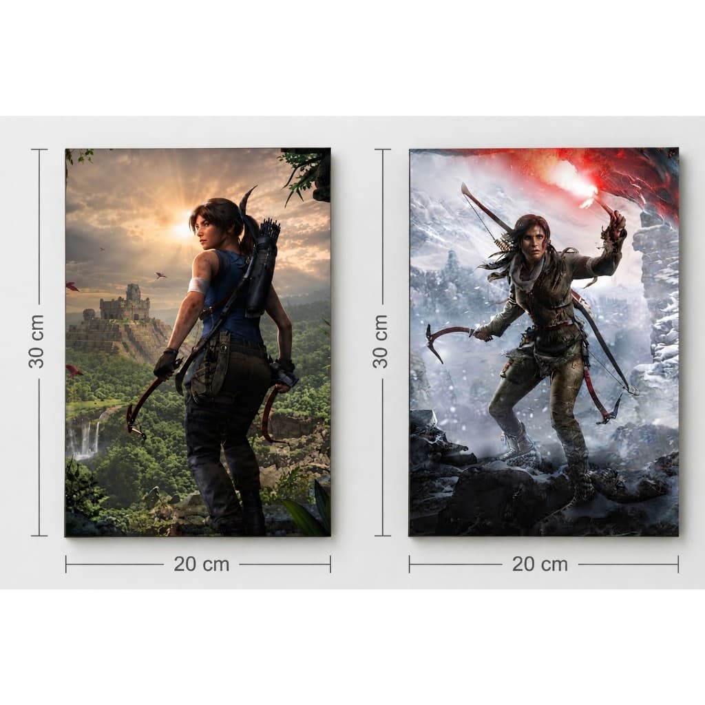 Kit Quadro Gamer HD Premium - Tomb Raider Rise Shadow Lara Croft