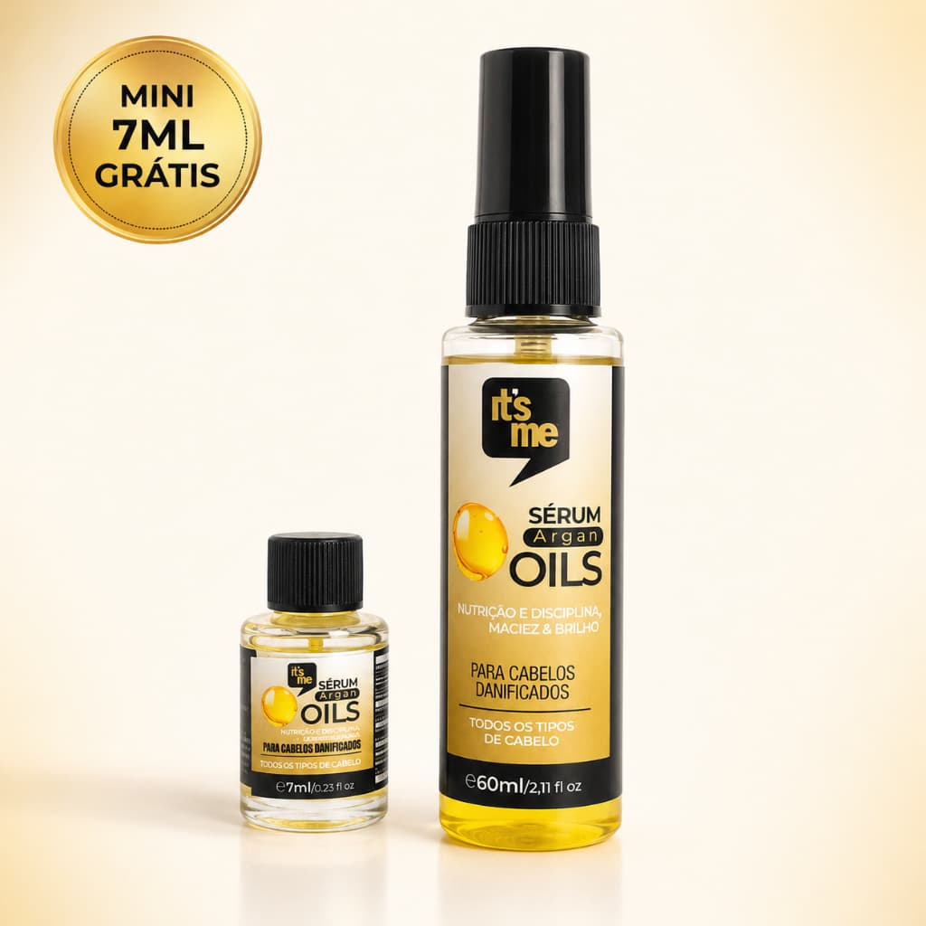 Sérum Óleo de Argan It’s Me 60ml para Cabelos + Mini 7ml Grátis