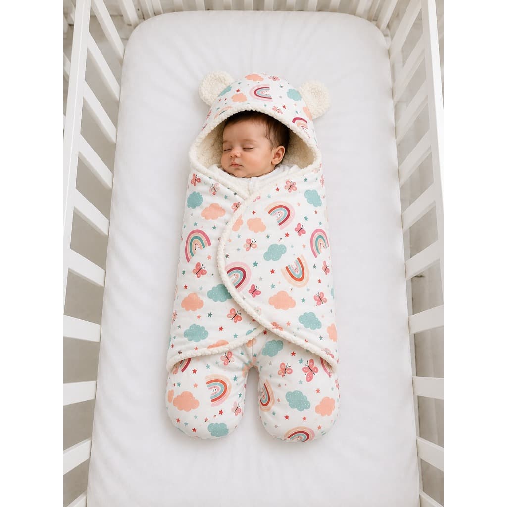 saco de dormir bebe ursinho com sherpa inverno charutinho menina e menino
