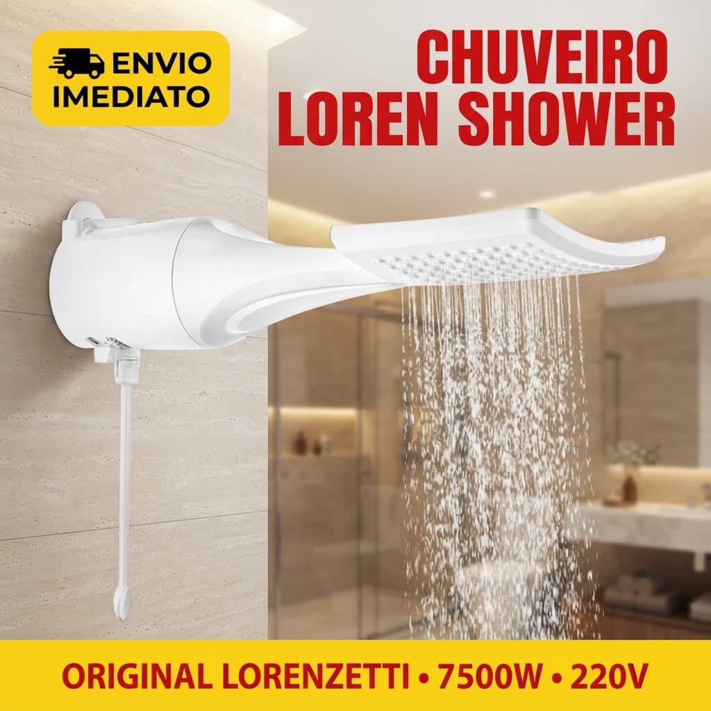Chuveiro Lorenzetti Loren Shower Ultra Eletrônica 7500W 220 V