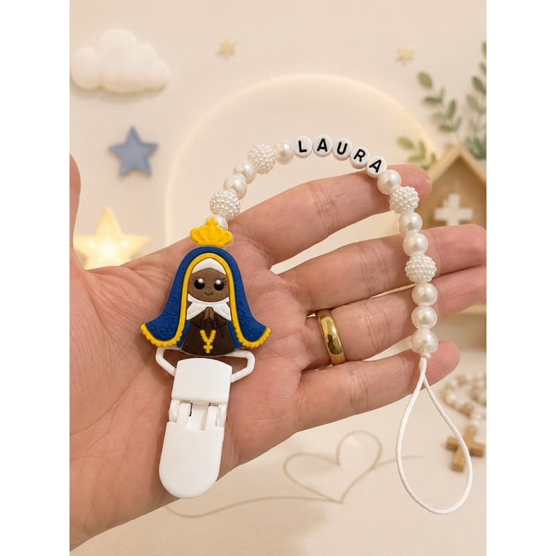 Prendedor de chupeta batizado e aniversário