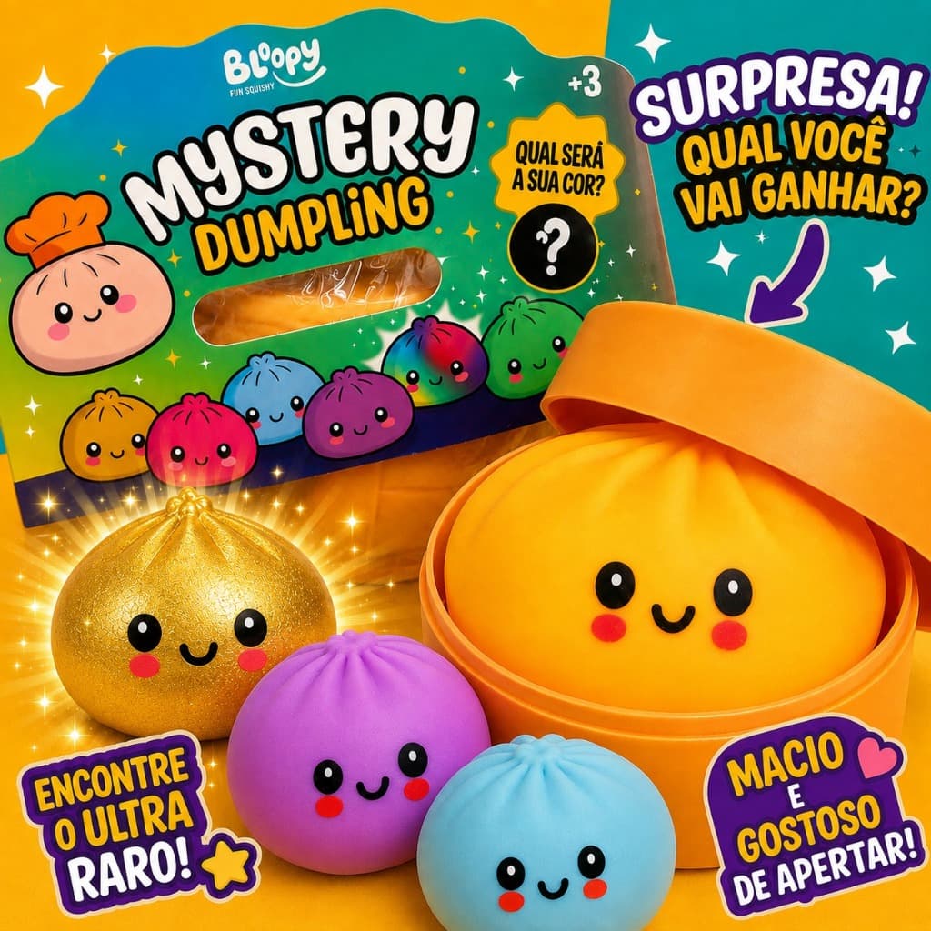Squishy Brinquedo Surpresa Anti Stress Pãozinho Colorido Dumpling