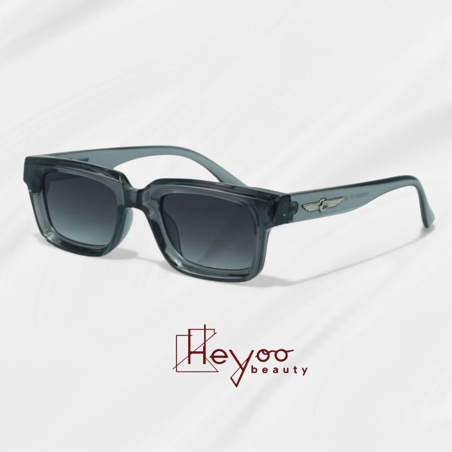 HEYOO Óculos de Sol Quadrado Vintage Design Clássico Moderno Detalhes Metálicos Proteção UV400 Moda Unissex