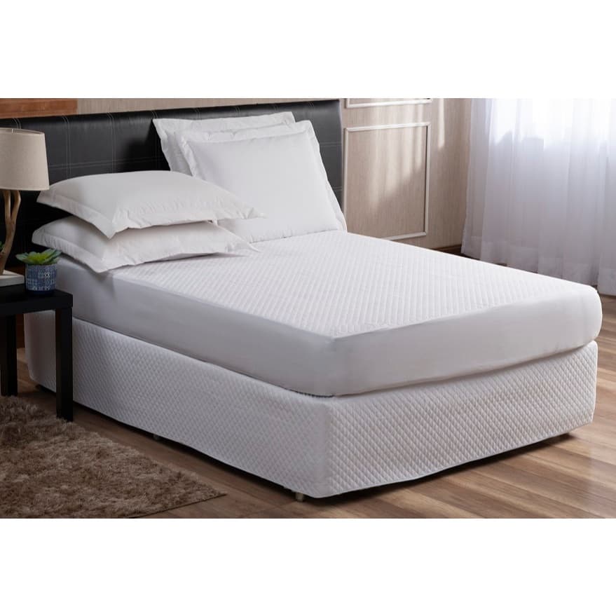 Saia Para Cama Box- COR BRANCA- (Solteiro, Solteiro King, Viuva, Casal, Queen, King) SUPER PRÁTICA