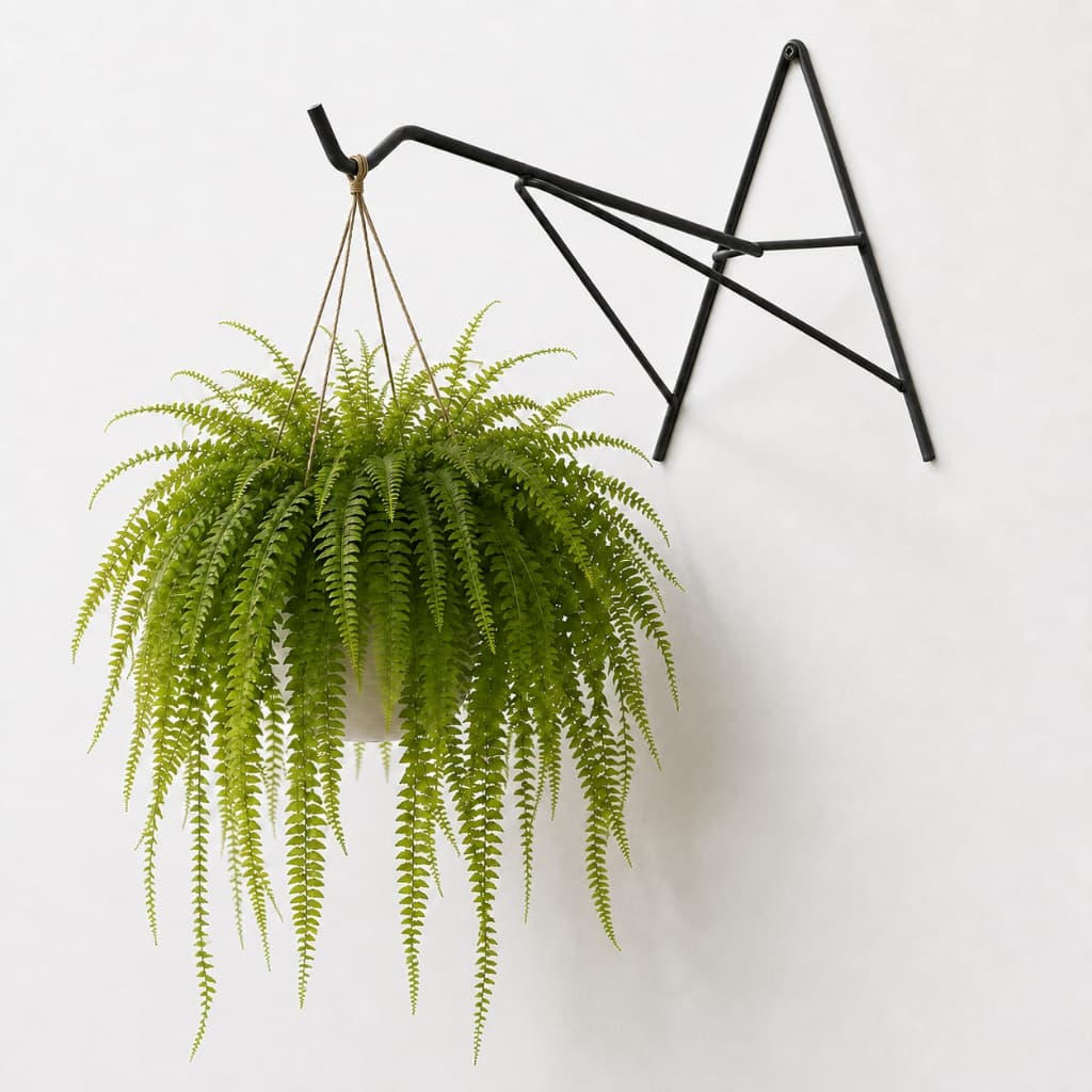 Suporte para Plantas Suspensas de Parede 30cm em Ferro para Vaso Samambaia Planta Pendente Jardim Varanda Quintal Intern