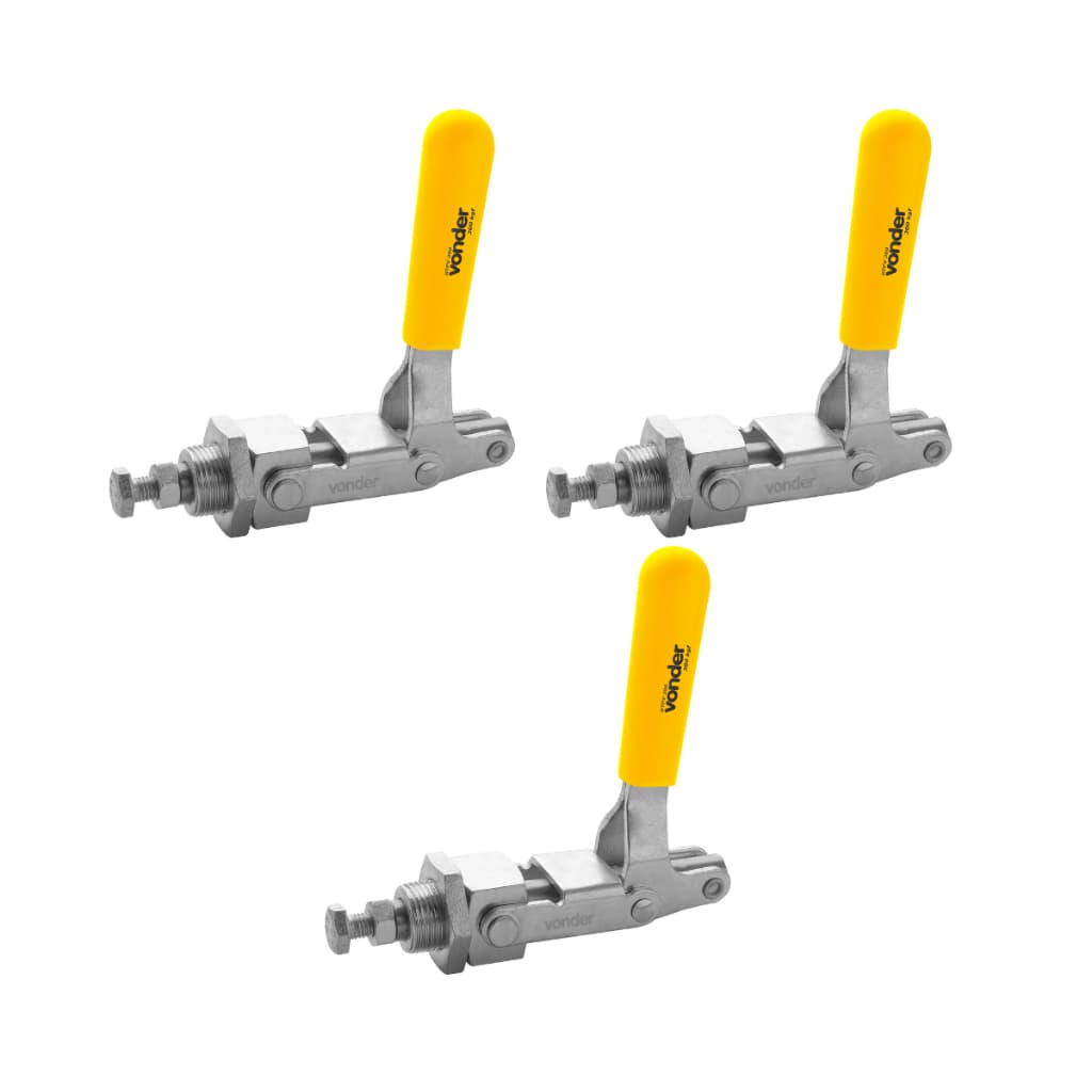 Kit 3 Grampos De Aperto Rápido Tipo Torpedo, Gtpv 300 Vonder