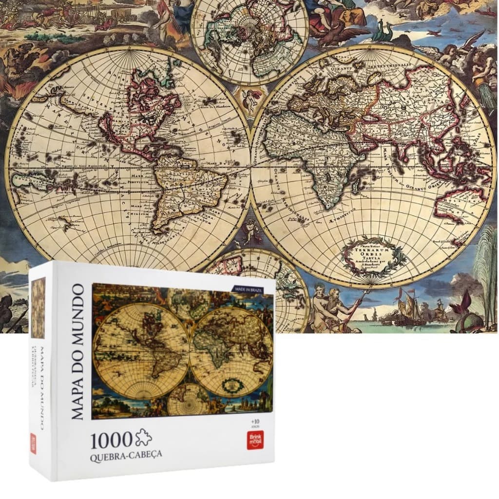 Quebra CAbeça Volta ao Mundo 1000 peças e 500 peças