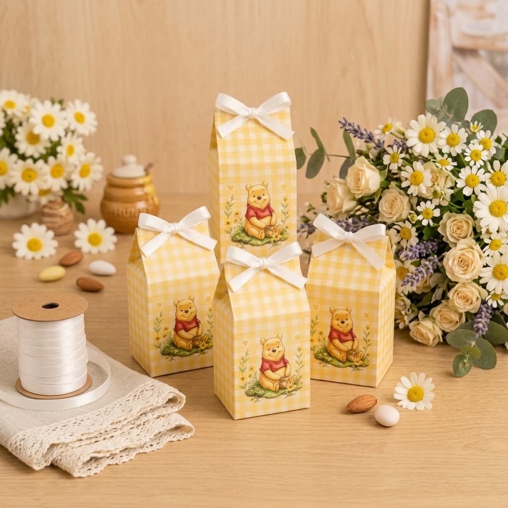 Kit Caixinhas Milk Personalizada - Lembrancinhas de Festa ursinho pooh
