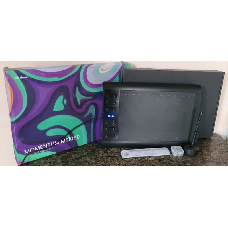 Mesa Digitalizadora Zinnia Momentum MT1060 (8192 Níveis) Completa na Caixa