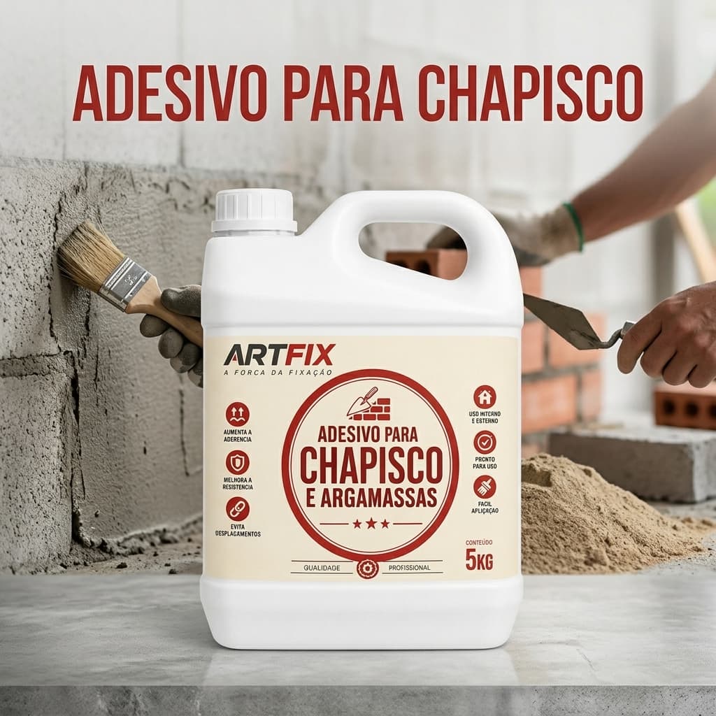 Aditivo Adesivo 5 Litros para Argamassa - Aditivo para Aplicação em Chapisco e Reboco
