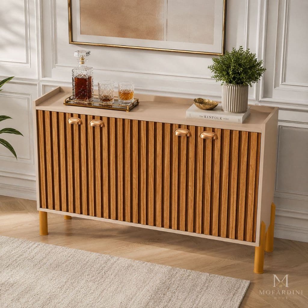 Buffet Aparador Chicago Truzzi 3 e 4 Portas Hall de Puxador Concha- QUEIMA DE ESTOQUE