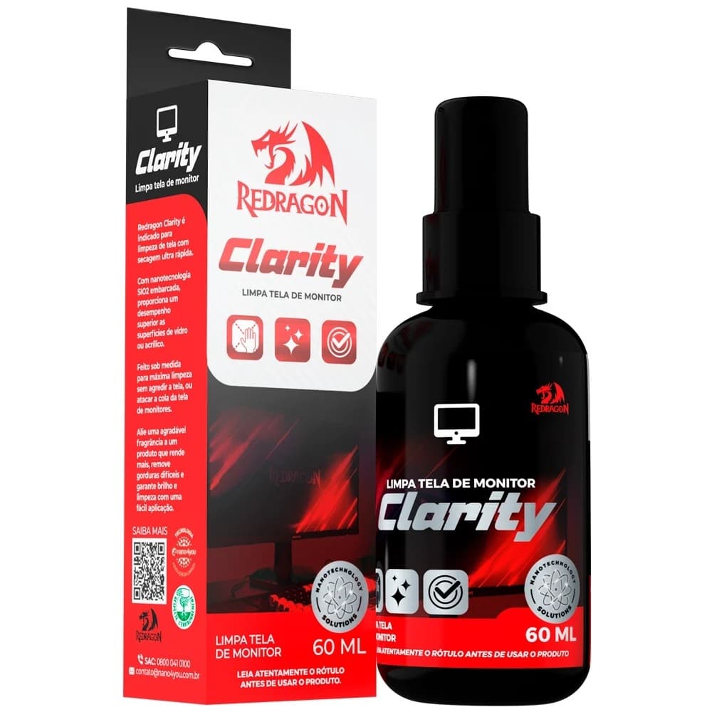 Limpa Tela de Monitor Redragon Clarity Solução Nano 60ml