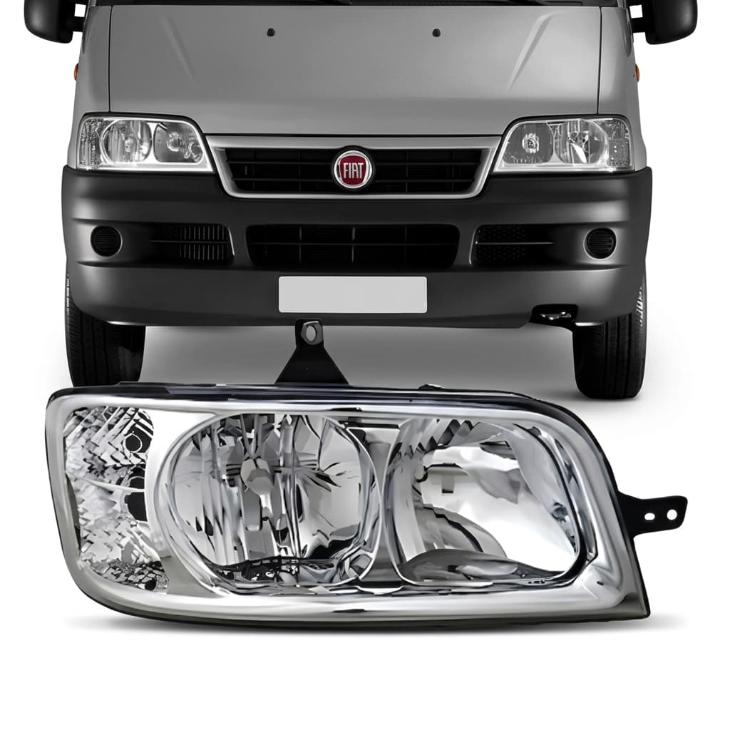 Farol Ducato Boxer Jumper 2005 2006 a 2016 Cromado Direito Esquerdo