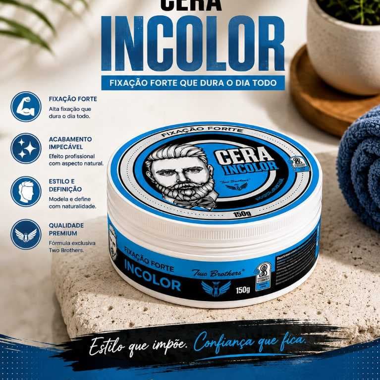 Cera Incolor Two Brothers 150g Pomada Finalizadora - 1 Unidade