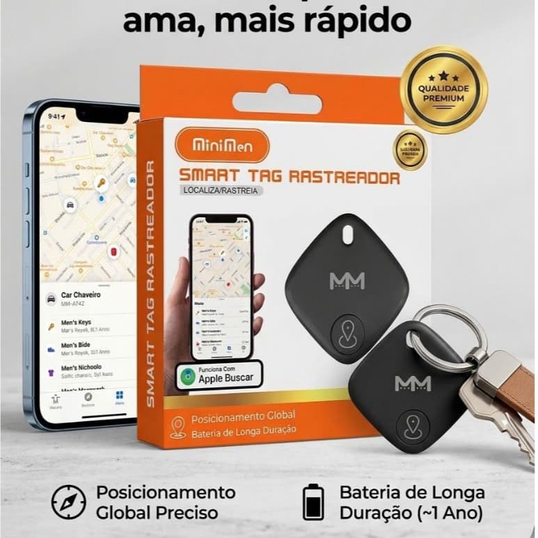 SMART TAG AIR TAG LOCALIZADOR RASTREADOR MALAS CHAVES PETS