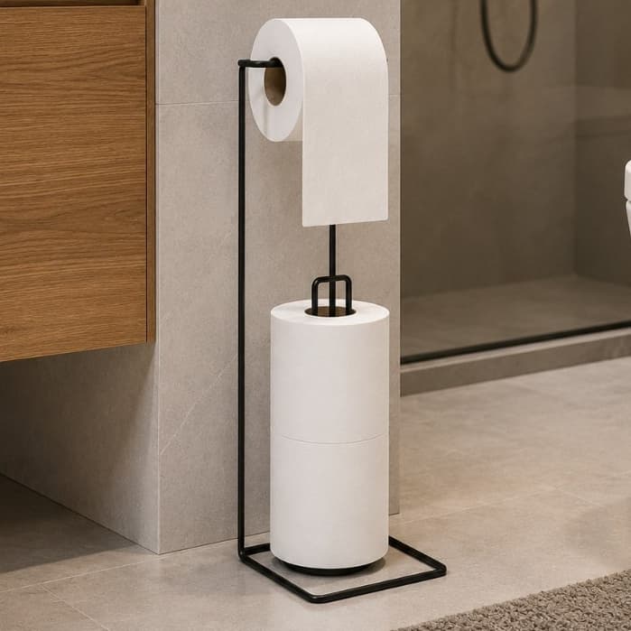 Suporte Porta Papel Higiênico Organizador de Rolos para Banheiro Resistente Moderno