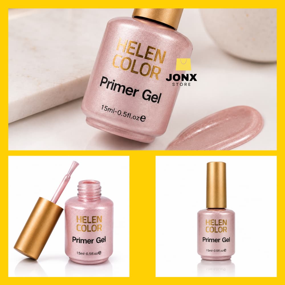 Base Primer Gel Fortalecedora Helen Color 15ml Unha Manicure Finalizador Preparadores de Unhas