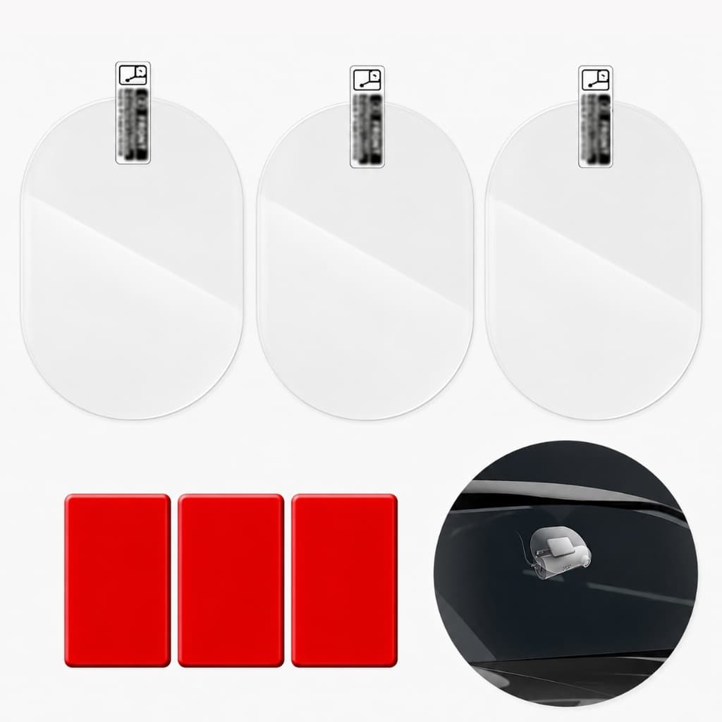 Adesivo Câmera Dashcam Para-brisa Película Eletroestática para Carro + Fita Dupla Face Veicular Resistente