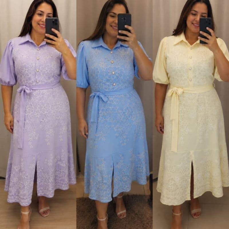 Vestido Feminino elegante no tecido DUNA espumado com brilho veste do 40 ao 46 tem cinto e forro não encolhe nem amassa