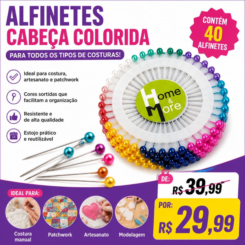 Percevejo de Aço 400 Peças Colorido