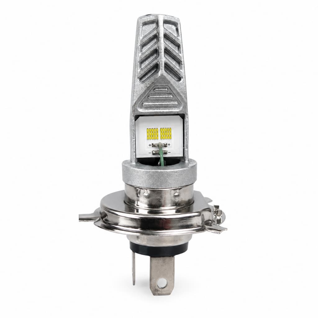 Lâmpada Super LED H4 M106 6500K Farol Alto Baixo Moto Carro Plug And Play