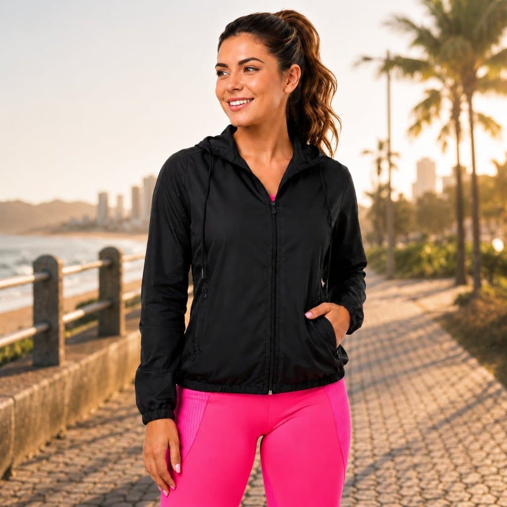 Jaqueta Corta Vento Blusa Feminino Lisa Ultra Leve Top Color Forrada Frente Tecido Resintente Água