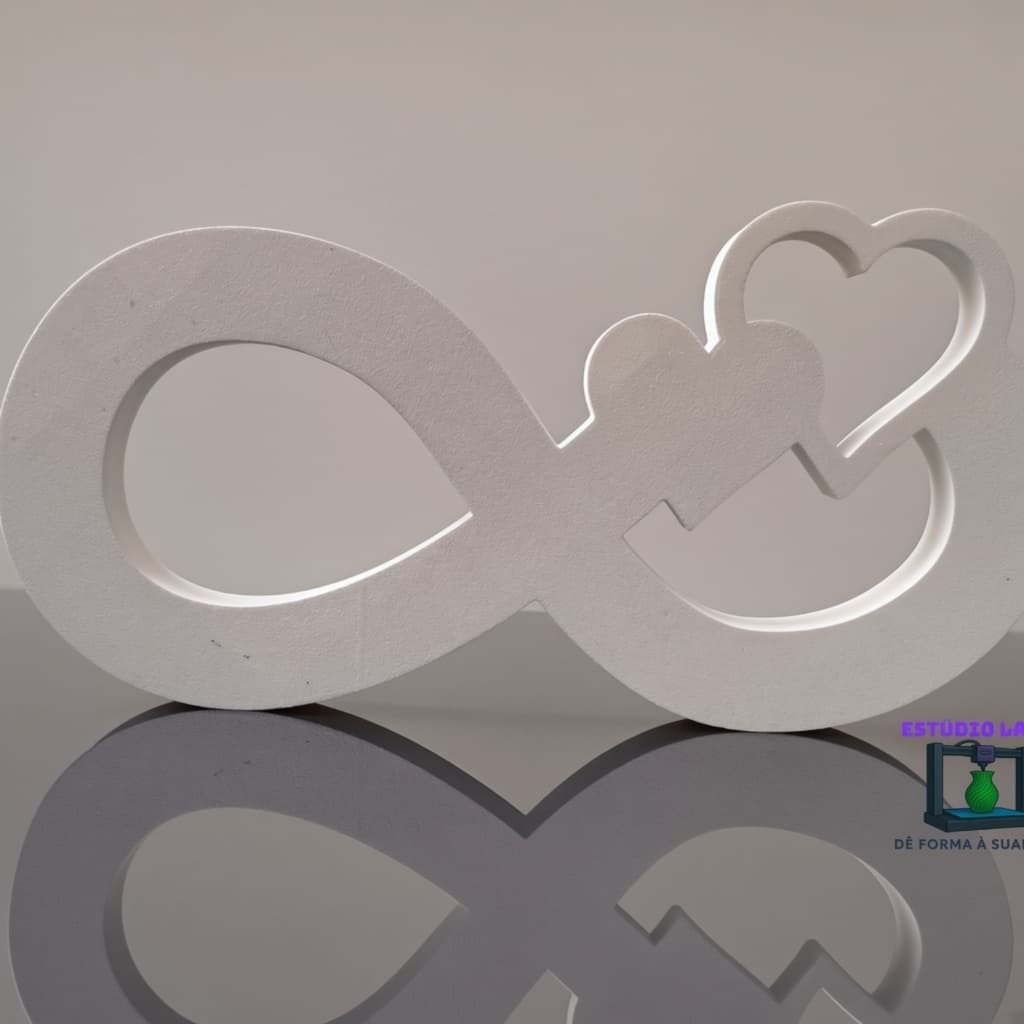 Símbolo do Infinito/Eternidade coração/amor para enfeite e decoração