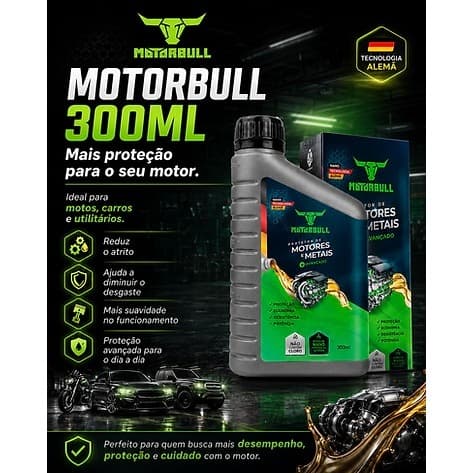 Aditivo MotorBull Condicionador e Protetor Metais Importado Alemanha Com Nanopartículas de Carbono
