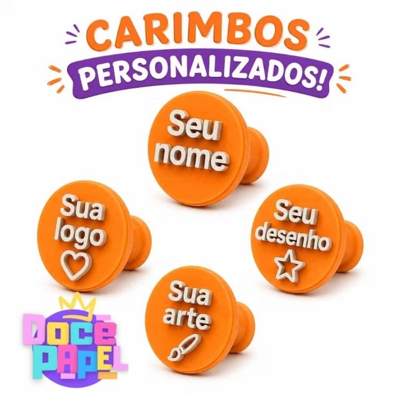 carimbo personalizado confeitaria brigadeiro doces pasta americana chocolate doces finos