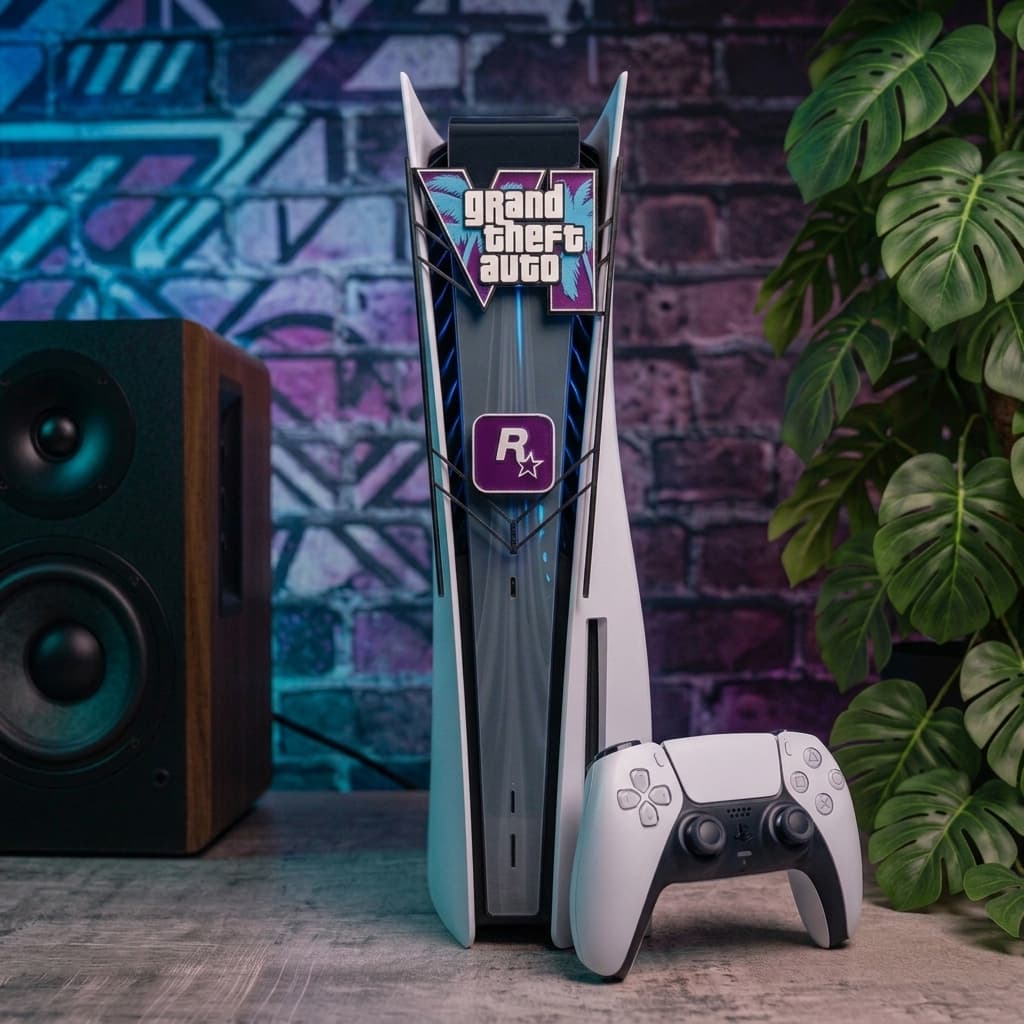 GTA 6 Ps5 Slim Capa GTA VI PS5 pro/slim/fat logo GTA 6