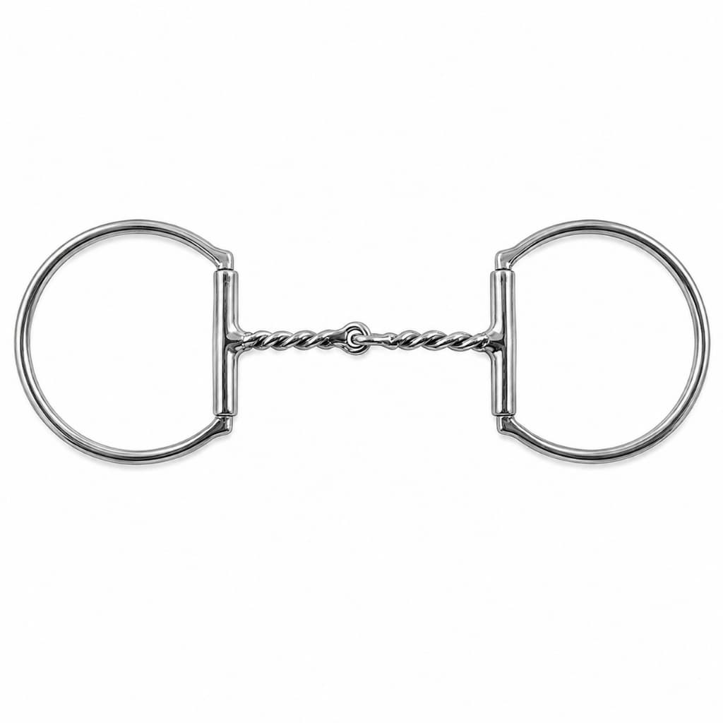 Bridão D Grande Inox para Cavalo com Bocal Torcido Articulado
