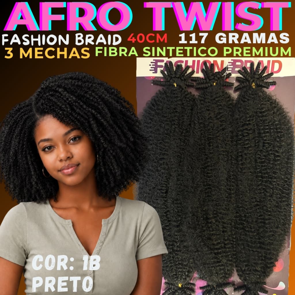 Afro Twist Crochet Braids Fashion Braid 30cm 117g Fibra Premium