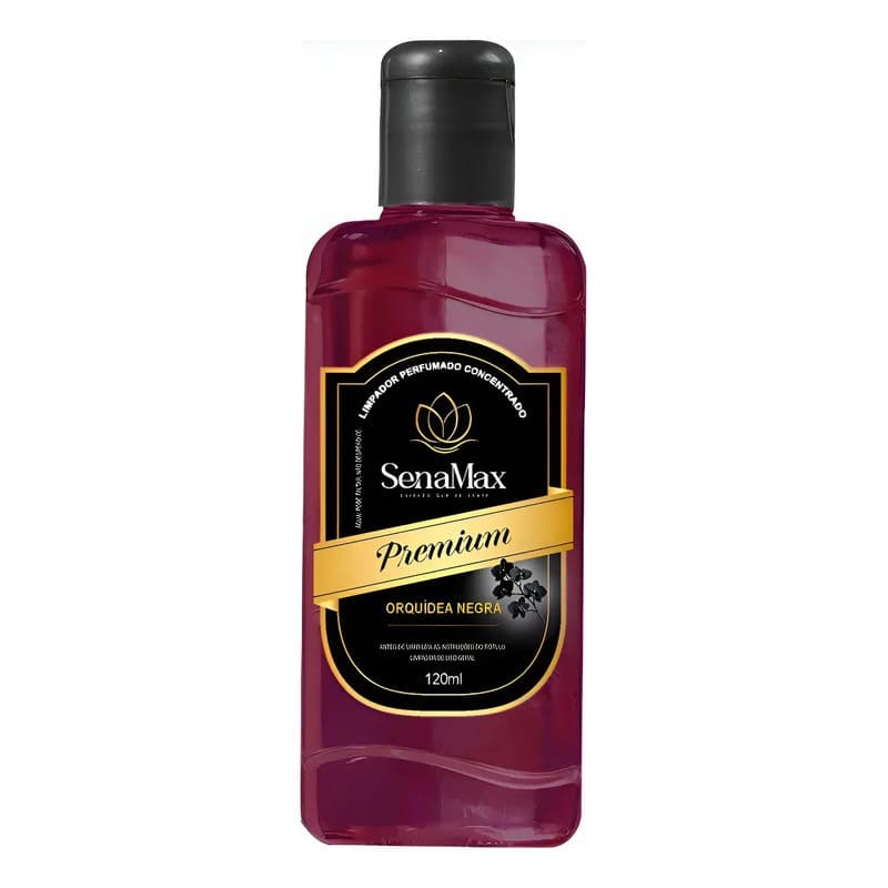 Limpador Perfumado Concentrado SenaMax Premium Orquídea Negra 120ml Perfume Duradouro
