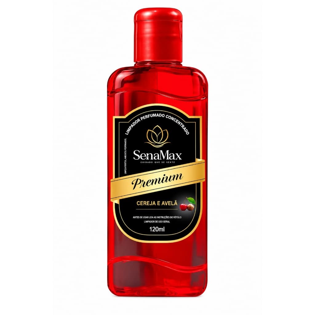Limpador Perfumado Concentrado SenaMax Premium Cereja e Avelã 120ml Perfume para Casa