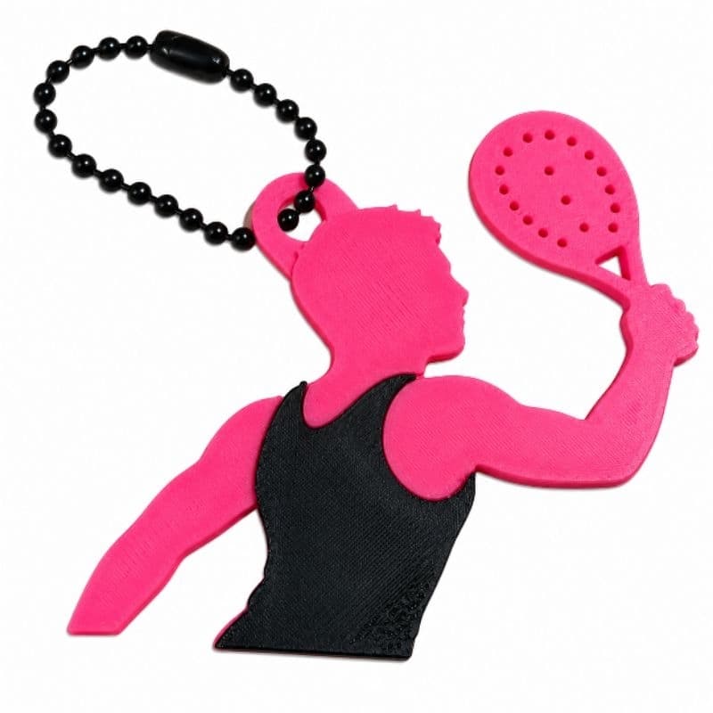 Chaveiro Beach Tennis Masculino Jogador com Raquete 3D – Acessório para Mochila e Chave de Carro, chave de casa