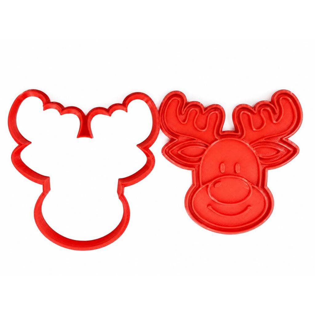 Kit Cortadores de Biscoito Natalino 3D – Moldes para Cookies, Confeitaria e Natal Vermelho