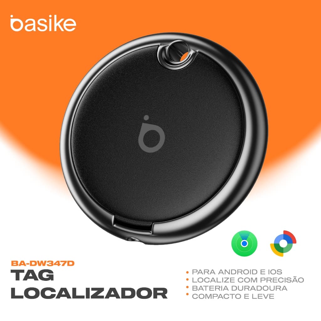 BASIKE Localizador Bluetooth Tag Rastreador Anti-Perda Para Chaves Pet Objeto Compatível iOS Android