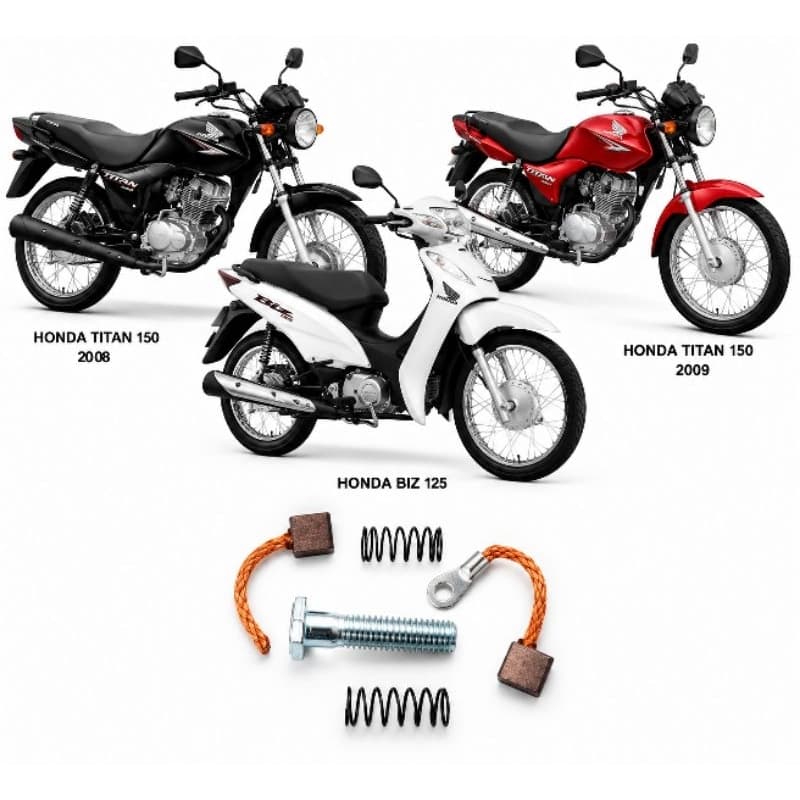Kit escova de partida titan150 2008/2009/ titan160/ biz125 SCT