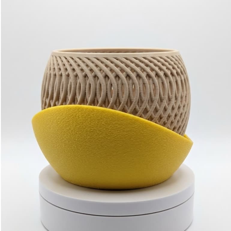 Vaso para Orquídea Ventilado c/ Prato Decorativo Orgânico Várias Cores Planta Suculenta Cacto Tulipa