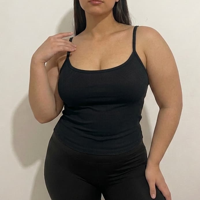 Blusa Plus Size Alcinha Canelada Feminina Básica Regata Confortável