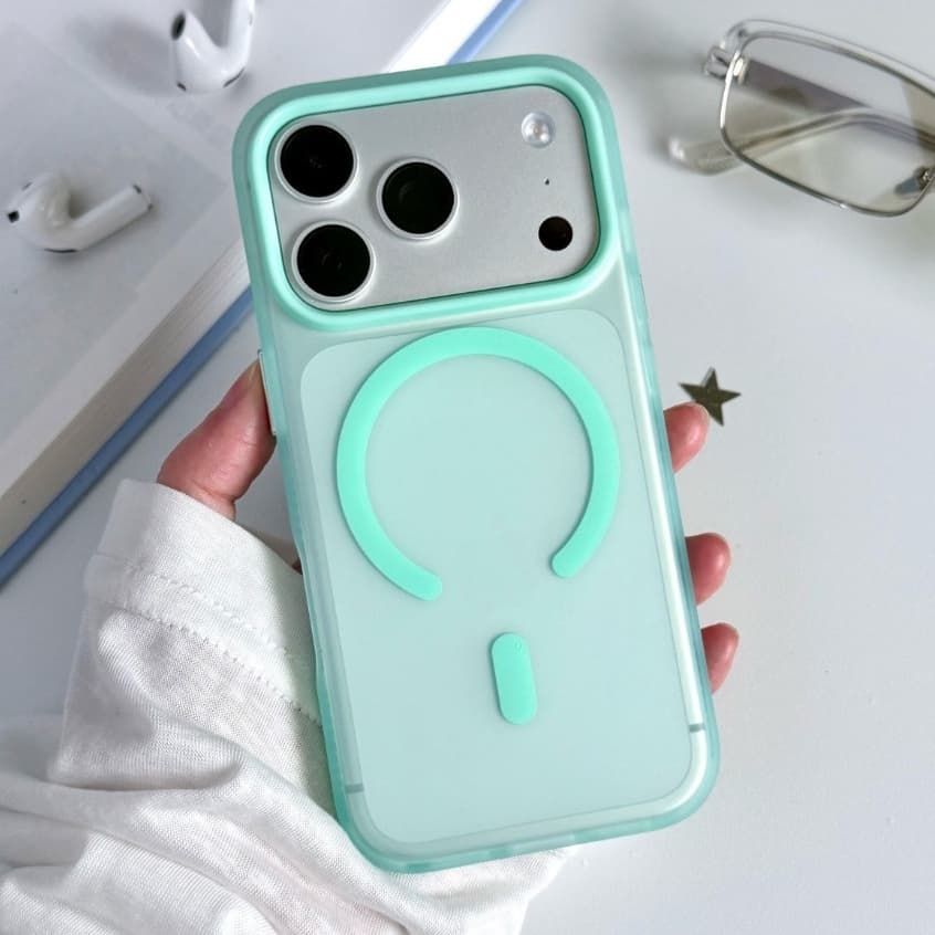 Capa para iPhone 17/ 18 Pro/ Pro Max Fosca Transparente MagSafe Magnética Proteção Premium