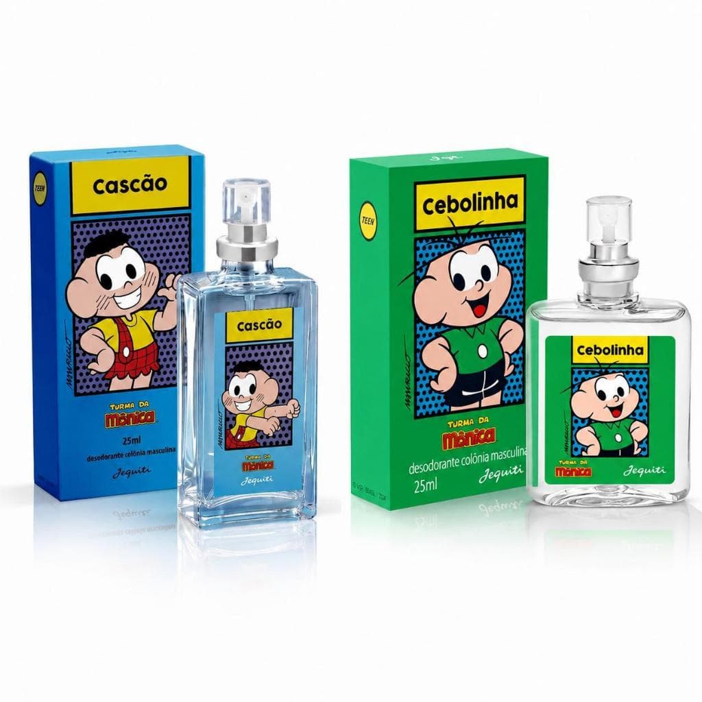 Kit 2 Perfumes Cascão + Cebolinha Jequiti 25ml Turma Da Mônica