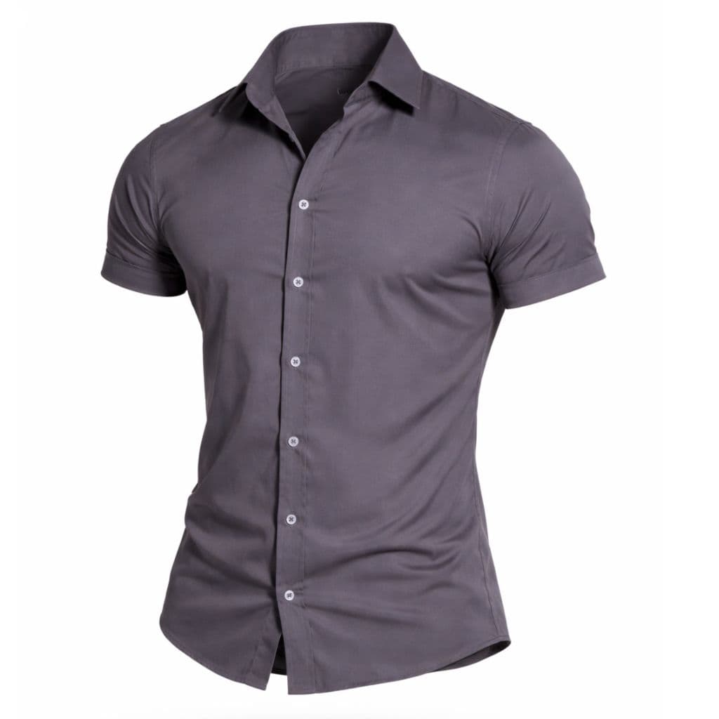 Camisa Social Masculina Crepinho com Elastano Premium Ideal Trabalho e Eventos