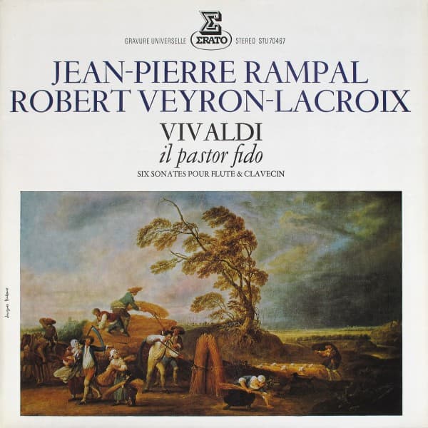 LP VINYL Jean-Pierre Rampal, Robert Veyron-Lacroix, Vivaldi* – Il Pastor Fido (Six Sonates Pour Flute & Clavecin)