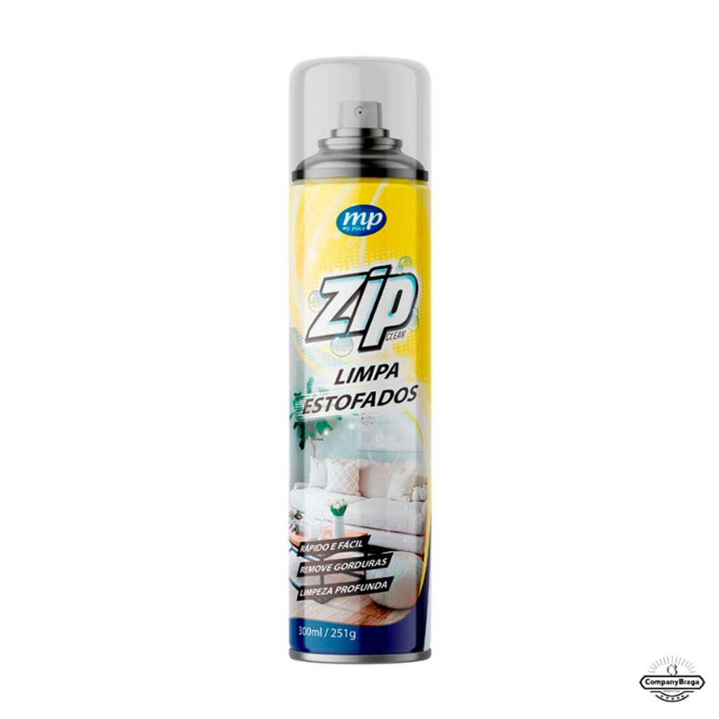 kit 12 Spray Zip Clean 300ml Limpa a Seco Sofá, Estofado, Banco de Carro Limpeza Profunda