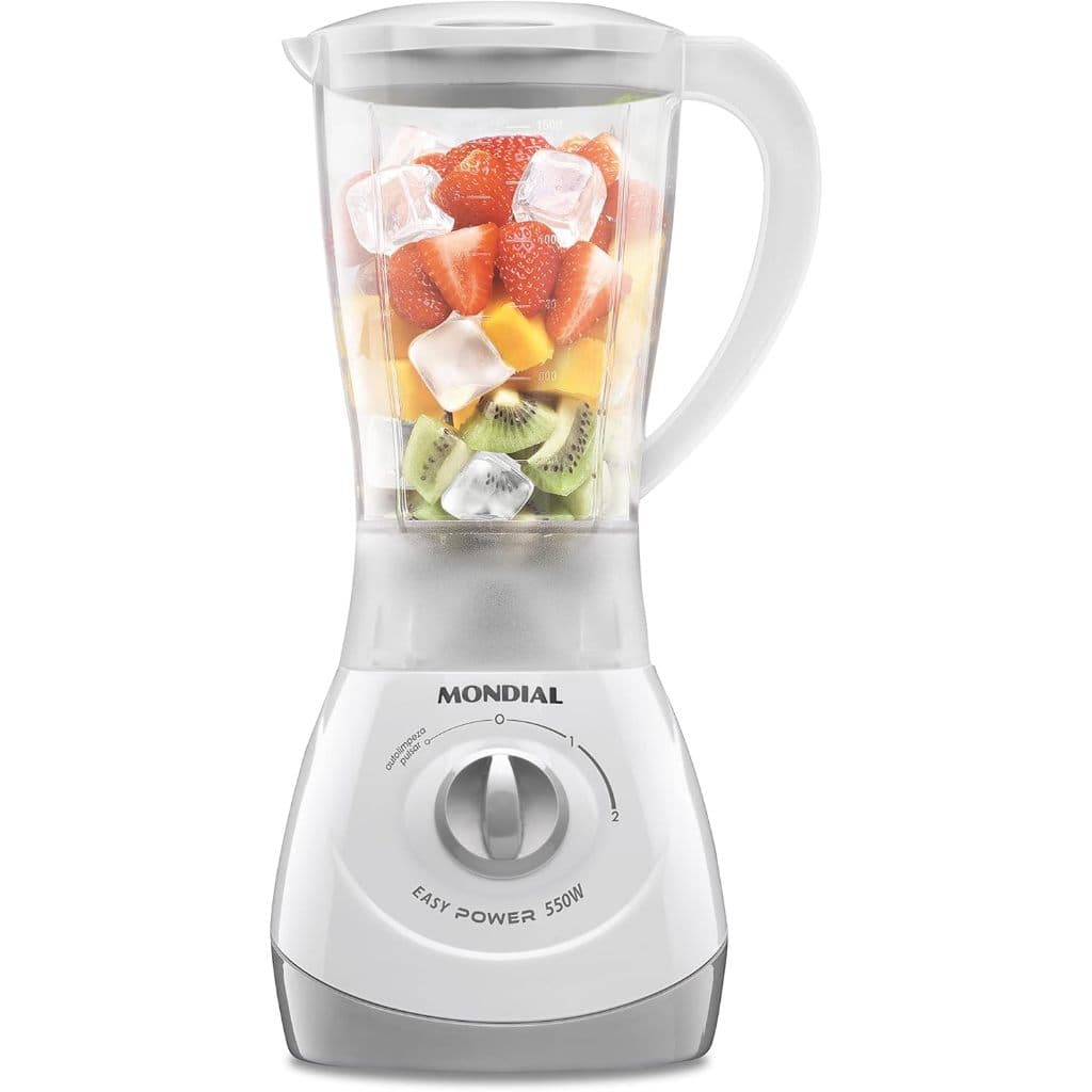 Liquidificador Mondial L-550-W Branco 220V - 2 Velocidades e Copo Resistente